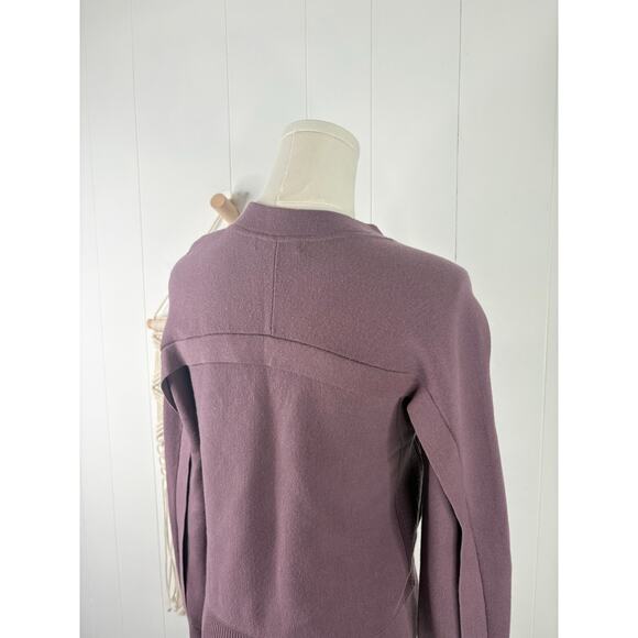 Athleta Advantage Knit Zip Sweater Size XS Damask Mauve Cardigan Athleisure - Picture 9 of 16